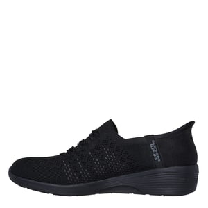 Women's Skechers Arya Swiftly Slip On Trainers in Black/Black