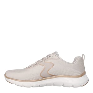 Women's Skechers Flex Appeal 5.0 Slip On Low Top Sneakers in Natural/Gold