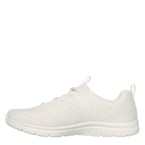 Women's Skechers Mesh Lace Up W Memory F Slip On Trainers Womens in Off White