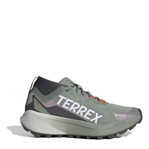 Women's adidas Terrex Agravic GorE-Tex Trail Running Shoes in Silver Green
