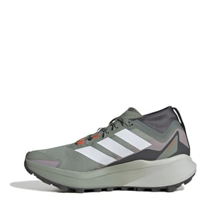 Women's adidas Terrex Agravic GorE-Tex Trail Running Shoes in Silver Green