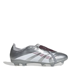 Men's adidas Predator Firm Ground Lace-Up Boots in Silver Met