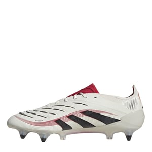 Men's adidas Predator Elite Soft Ground Low Top Sneakers in Off White/Black