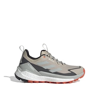Women's adidas Terrex Free Hiker 2 Low Gore-Tex Hiking Sneakers in Beige/Blk/Ornge