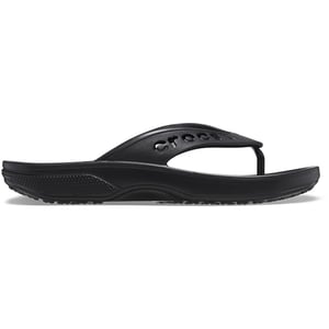 Men's Crocs Baya II Flip Flops with Lacoste Lettering in Black