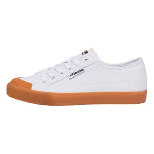 Women's Ellesse Ento Vulc Canvas Low Top Sneakers in White/Gum