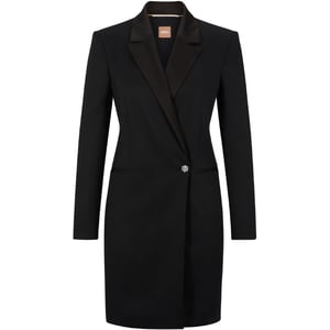 Women's Boss Dackea Solid Patterned Blazer in Black