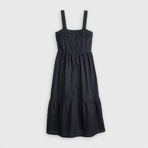 Women's Levis Cici Square Neck Sleeveless Midi Dress in Caviar