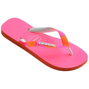 Women's Havaianas Top Print Thong Toe Flip Flops in Sunset Orange