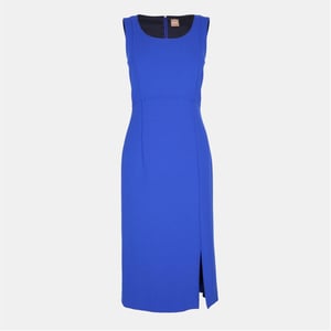 Women's Boss Demboka Scoop Neck Sleeveless Midi Dress in Bright Blue