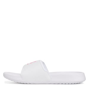 Women's Under Armour Ignite Select Open Toe Slides in White