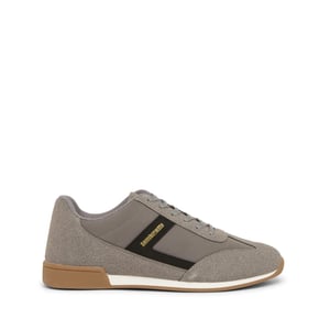 Men's Lambretta Panther Low Top Court Sneakers in Charcoal