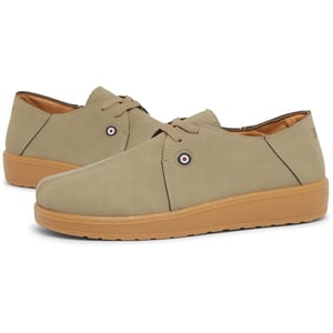 Men's Lambretta Panda Canvas Low Top Sneakers in Sand
