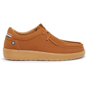 Men's Lambretta Presley Moccasin Sneakers with Lace-Up Closure in Tan