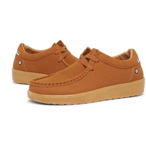 Men's Lambretta Presley Moccasin Sneakers with Lace-Up Closure in Tan