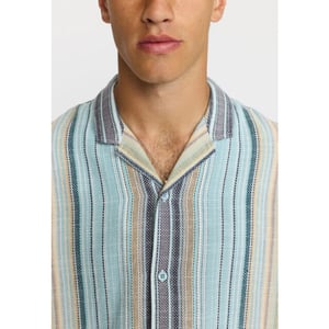 Revolution Short-sleeved cuban shirt blue