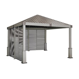 Sojag Nanda aluminium paviljoen incl. zijpaneel 363x363x313 cm -