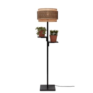 Good&Mojo Vloerlamp bhutan zwart/bamboe Ø40x160cm