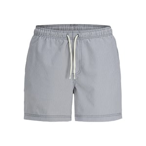 Jack & Jones Heren zwemshort jpstmaui ocean seersucker gestreept donkerblauw
