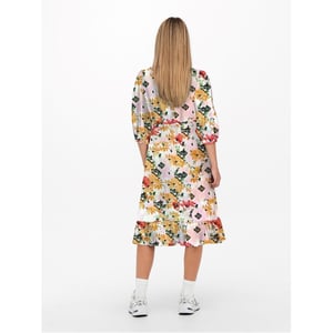 Women's Only Olivia V-Neck Midi Wrap Dress in Cloud Dancer