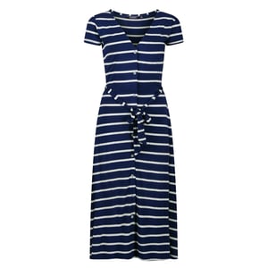 Women's Regatta Maisyn V-Neck Maxi T-Shirt Dress in Navy/WhitStr