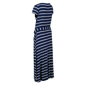 Women's Regatta Maisyn V-Neck Maxi T-Shirt Dress in Navy/WhitStr