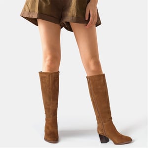 Women's Biba Suede Knee High Boot Ladies in Brown