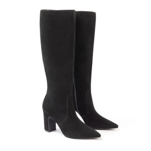 Women's I Saw It First Saw It First Knee High Boots Woman in Black