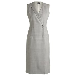 Women's Boss Dimala V-Neck Sleeveless Knee Length Dress in Open Miscellans