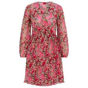 Women's Hugo Kahula V-Neck Long Sleeve Mini Wrap Dress in Open Miscellans