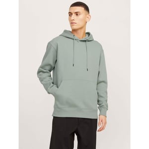Men's Jack and Jones Basic Hoodie in Iceberg Green