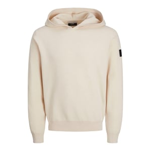 Men's Jack and Jones Knit Hooded Regular Fit Sweatshirt in Moonbeam