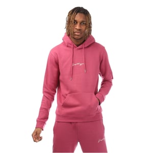 Men's Hype Regular Fit Hooded Sweatshirt in Pink