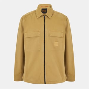 Men's Boss Lovel Zipped Overshirt in Medium Beige