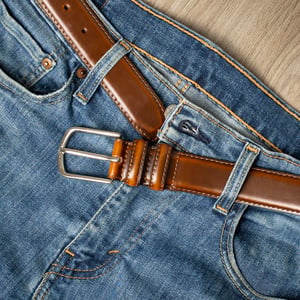 Tan Belt for Men, 1.25” Genuine Leather Belt, Premium Classic Belt