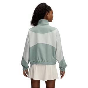 Women's Under Armour Color Block Patterned UA Rival Rain Jacket in Si Grn/Hd Grn