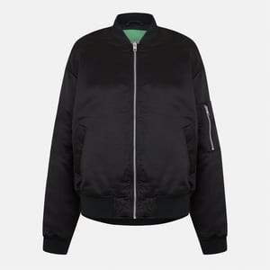 Women's JJXX Satin Bombr Jacket in Black