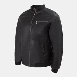 Men's Firetrap Wash Bomber in Black