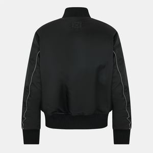 Men's Off White Off Emb Bomber in Black