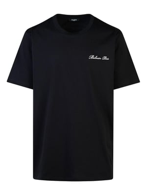 Logo Embroidered T-Shirt in Black