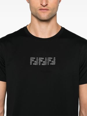 FF Labyrinth Embroidered T-shirt in Black