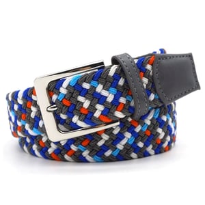 Woven Stretchy Belt - Braided Elastic Waist Belt for Men & Women in Multicolour