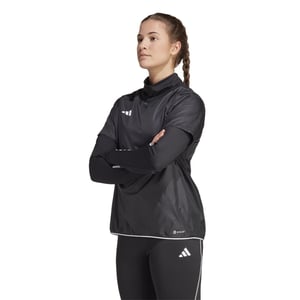Women's adidas Regular Fit High Neck Windbreaker Jacket in Black/White
