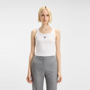 Women's Hugo Datamia Sleeveless Vest in White 100