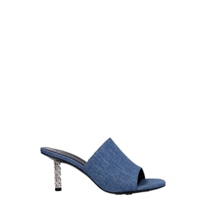 Givenchy Blauwe Stof Platform Sandalen
