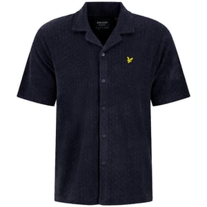 Lyle and Scott Honeycomb toweling shirt navy