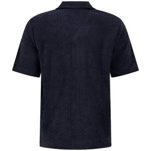 Lyle and Scott Honeycomb toweling shirt navy