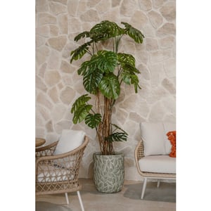 Indore Home Monstera kunstplant van 240 cm als indrukwekkende blikvanger in grote interieurs