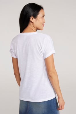 'Skye' Women's Slub T-Shirt Sun Protection Breathable Summer Tee White