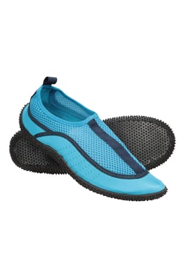'Bermuda' Women's Aqua Shoe with Top Mesh Panel Slip On Summer Beach Sandals Dark Blue